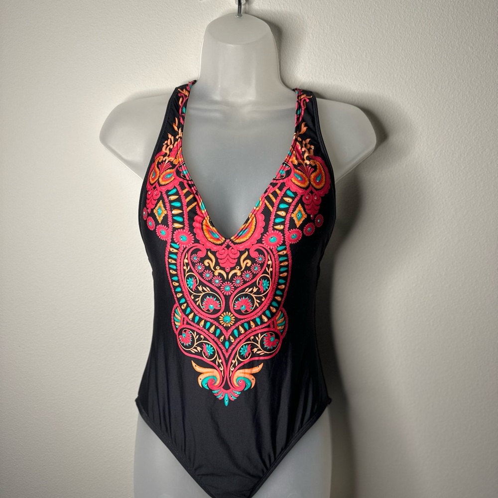 Kenneth Cole Mandala Rhinestone Swimsuit